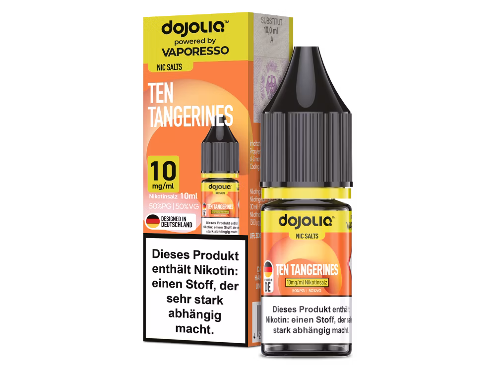 Vaporesso - Dojoliq - Nikotinsalz-Liquid - 10ml - Ten Tangerines - 10mg Vaporesso - Dojoliq - Nikotinsalz-Liquid - 10ml - Ten Tangerines - 10mg