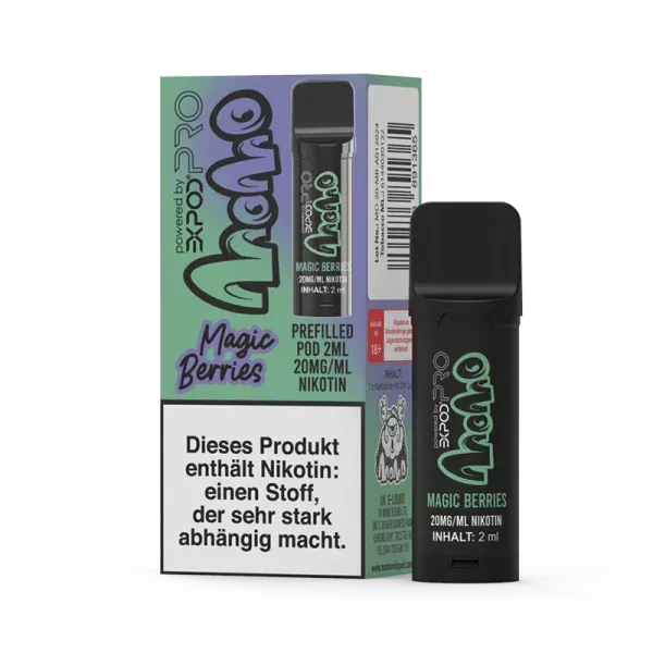Momo Pod - Prefilled Pod - Magic Berries | Nikotinsalz-Stärke : 20mg | Paketgröße : 1er Packung Momo Pod - Prefilled Pod - Magic Berries | Nikotinsalz-Stärke : 20mg | Paketgröße : 1er Packung