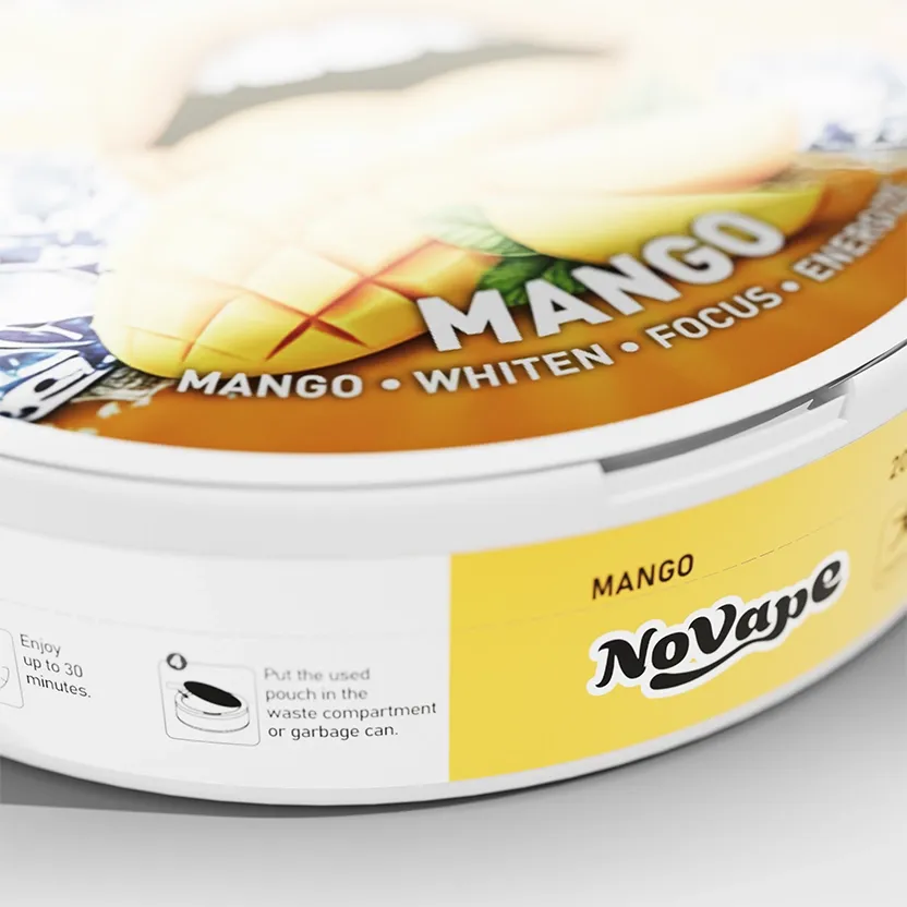 NoVape - Koffein Pouches - Mango - 80mg - 20 Stück NoVape - Koffein Pouches - Mango - 80mg - 20 Stück