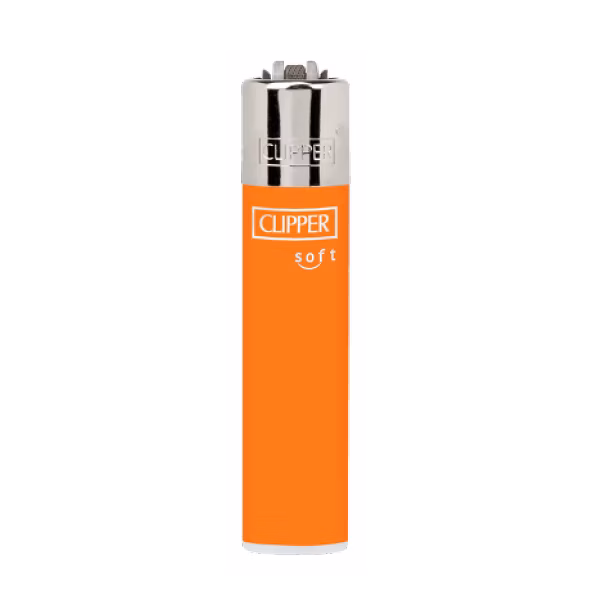 Clipper - Feuerzeug - Orange - Soft Touch - wiederverwendbar
