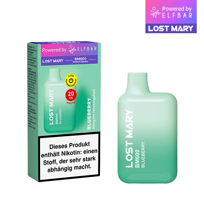 Lost Mary - BM600 - Einweg E-Zigarette - Blueberry - 20mg - 1er Packung