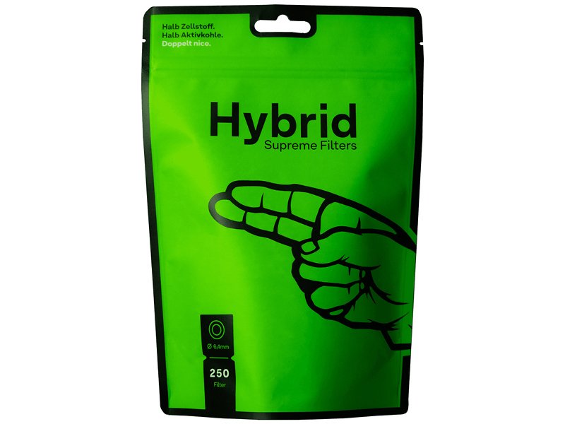 Hybrid Supreme - Aktivkohlefilter - 6,4mm - 250er Beutel