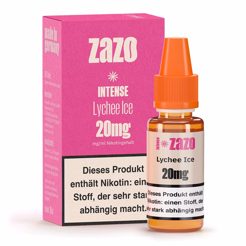 Zazo Intense - Nikotionsalz-Liquid - 10ml - Lychee Ice | Nikotinsalz-Stärke : 20mg | Paketgröße : 1er Packung