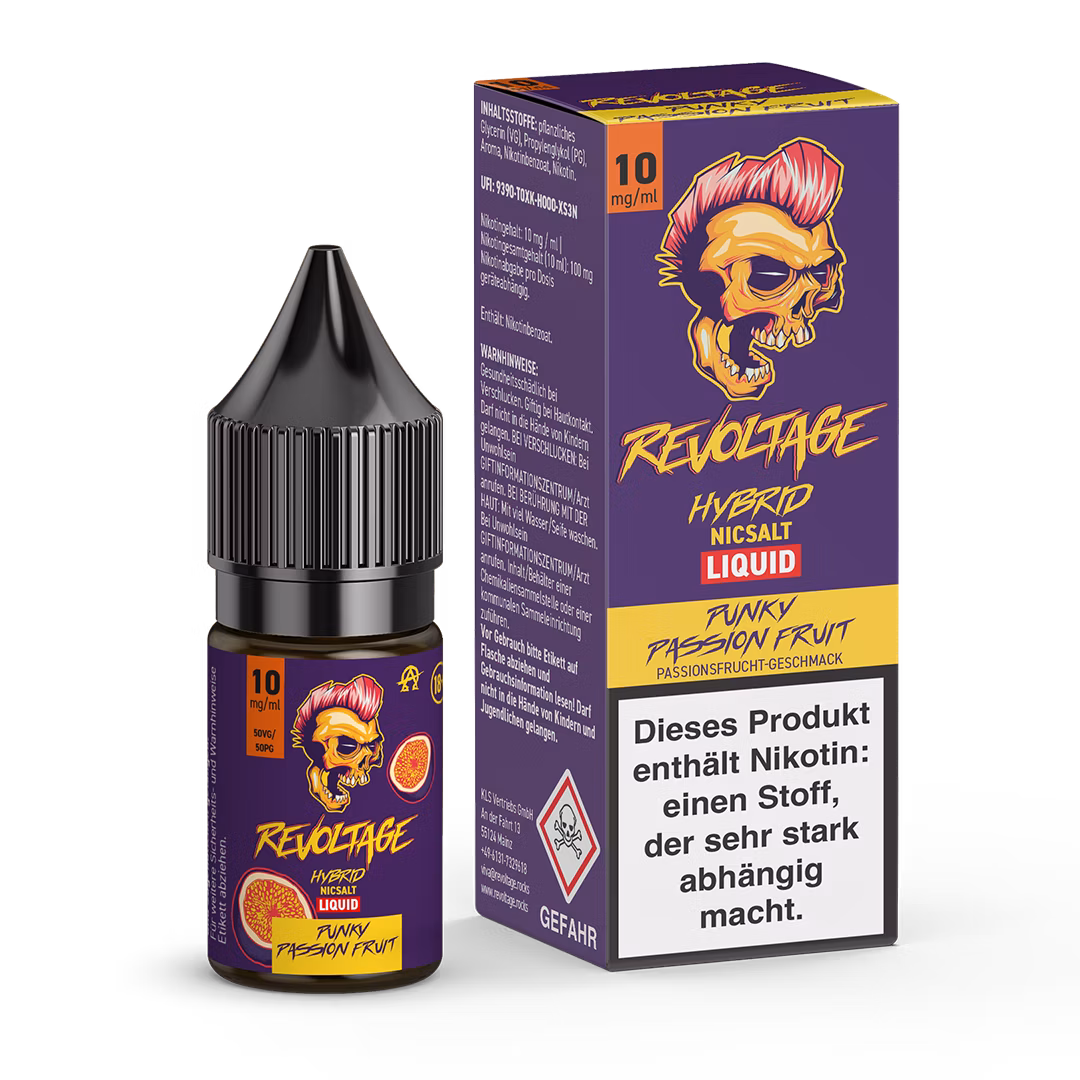 Revoltage - Hybrid Nikotinsalz Liquid - 10ml - Punky Passion Fruit - 10mg Revoltage - Hybrid Nikotinsalz Liquid - 10ml - Punky Passion Fruit - 10mg