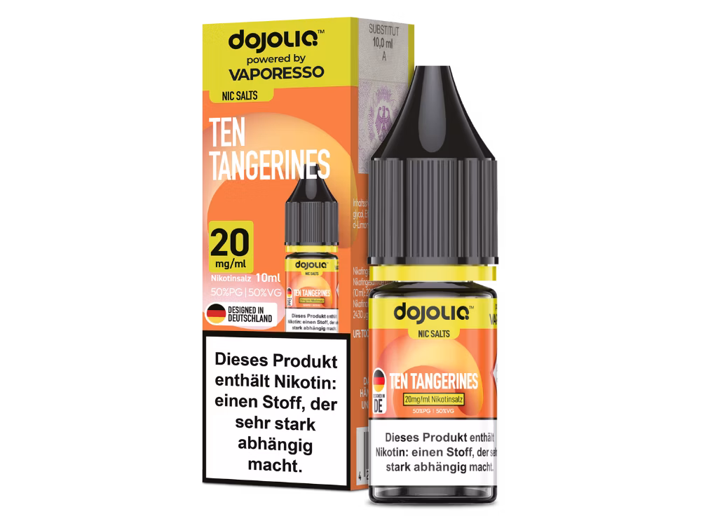 Vaporesso - Dojoliq - Nikotinsalz-Liquid - 10ml - Ten Tangerines - 20mg Vaporesso - Dojoliq - Nikotinsalz-Liquid - 10ml - Ten Tangerines - 20mg