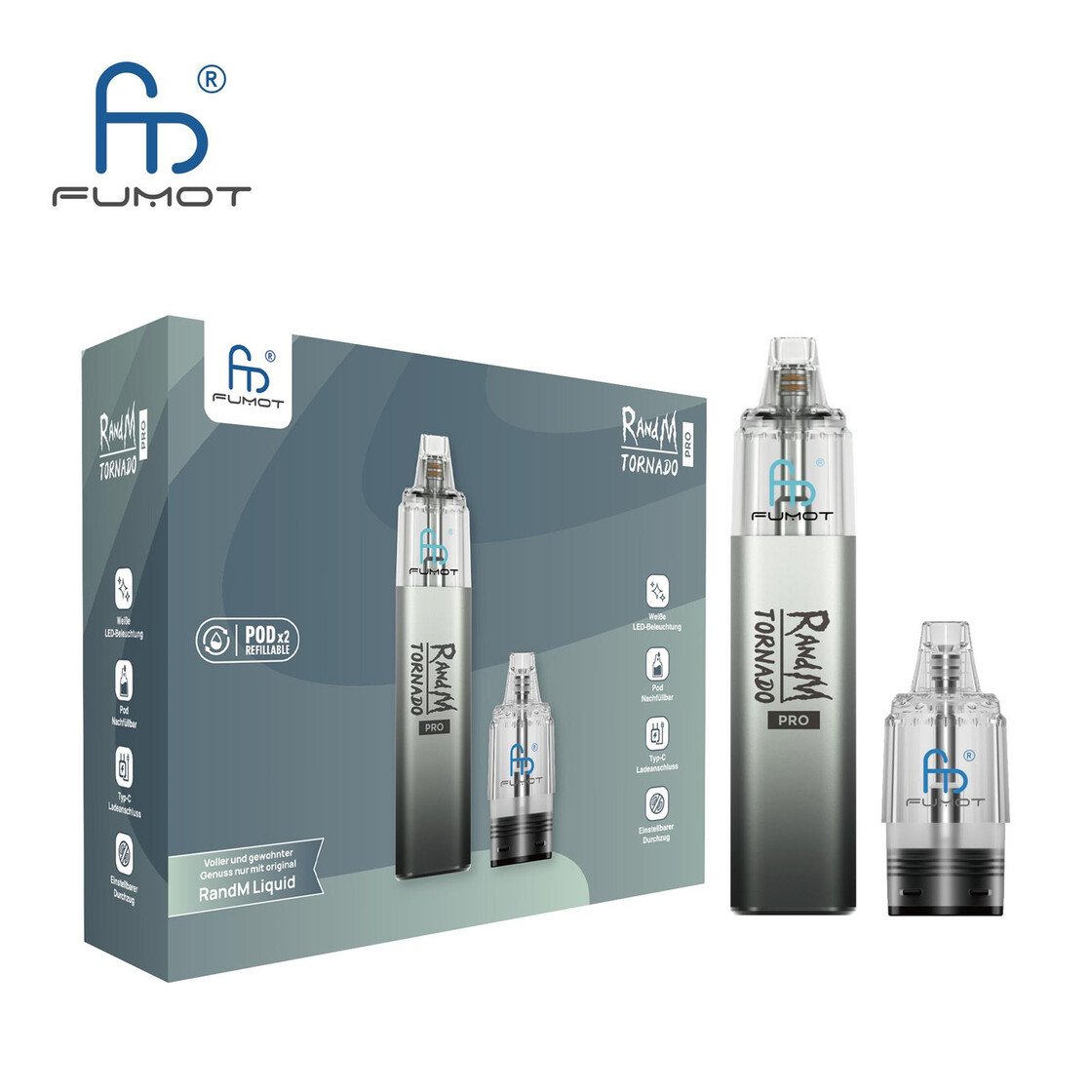 RandM - Tornado Pro - Pod Kit - Black RandM - Tornado Pro - Pod Kit - Black