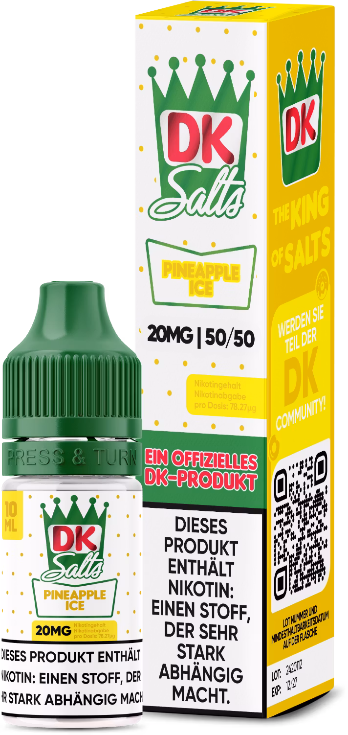 DK Salts - Nikotinsalz-Liquid - 10ml - Pineapple Ice - 20mg