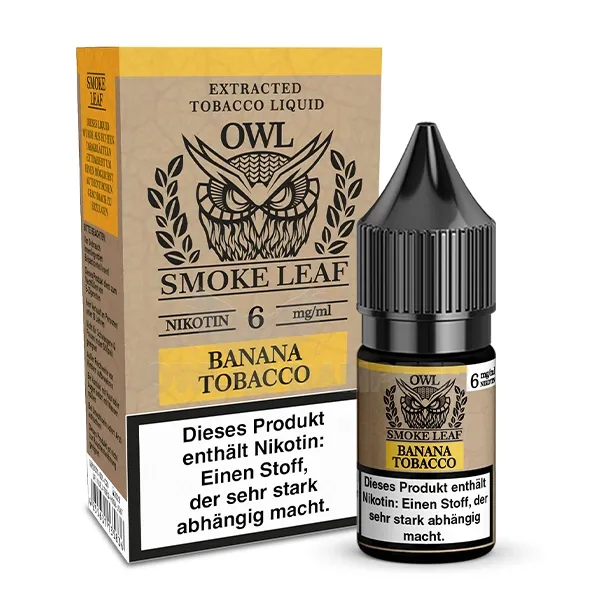 OWL Smoke Leaf Nikotin-Liquid Banana Tobacco 10ml 6mg OWL Smoke Leaf Nikotin-Liquid Banana Tobacco 10ml 6mg