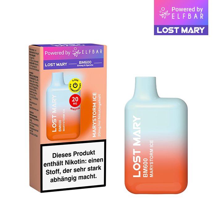 Lost Mary - BM600 - Einweg E-Zigarette - Marystorm Ice - 20mg - 1er Packung