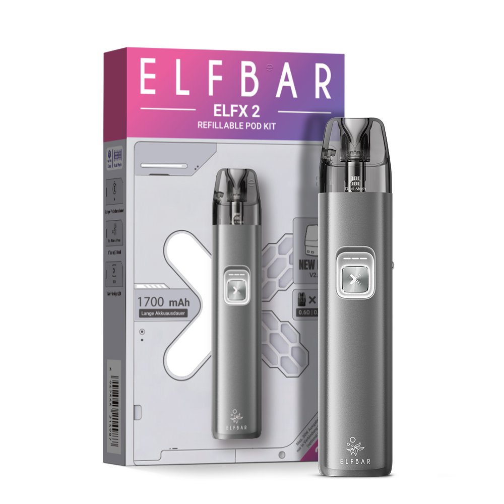 Elfbar - ELFX 2 - Pod Kit - Space Grey Elfbar - ELFX 2 - Pod Kit - Space Grey