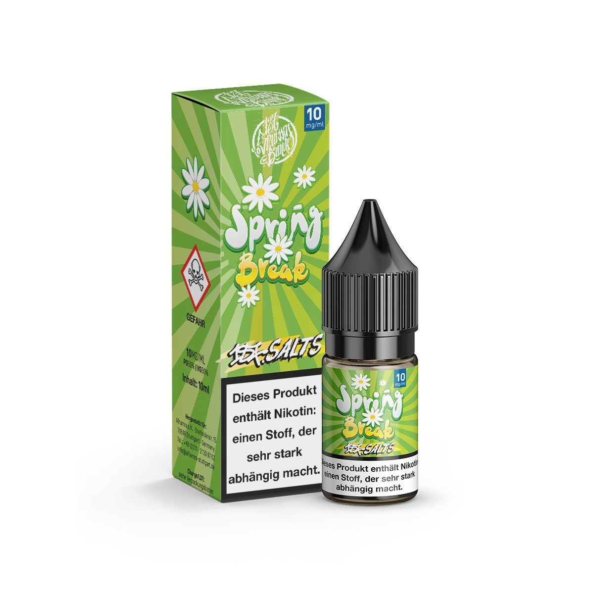 187 Straßenbande - Nikotinsalz-Liquids - 10ml - Spring Break | Nikotinsalz-Stärke : 10mg | Paketgröße : 1er Packung 187 Straßenbande - Nikotinsalz-Liquids - 10ml - Spring Break | Nikotinsalz-Stärke : 10mg | Paketgröße : 1er Packung