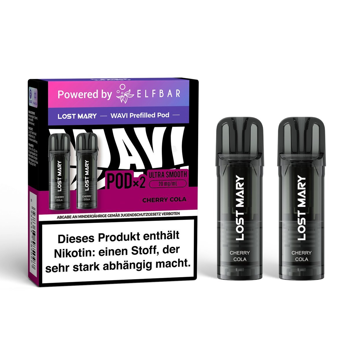 Lost Mary - Wavi - Prefilled Pods - Cherry Cola - 20mg Lost Mary - Wavi - Prefilled Pods - Cherry Cola - 20mg