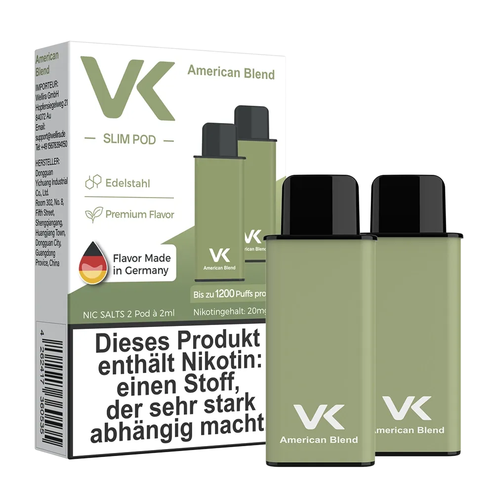 VK - Slim Air - Prefilled Pods - American Blend - 20mg - 2ml VK - Slim Air - Prefilled Pods - American Blend - 20mg - 2ml