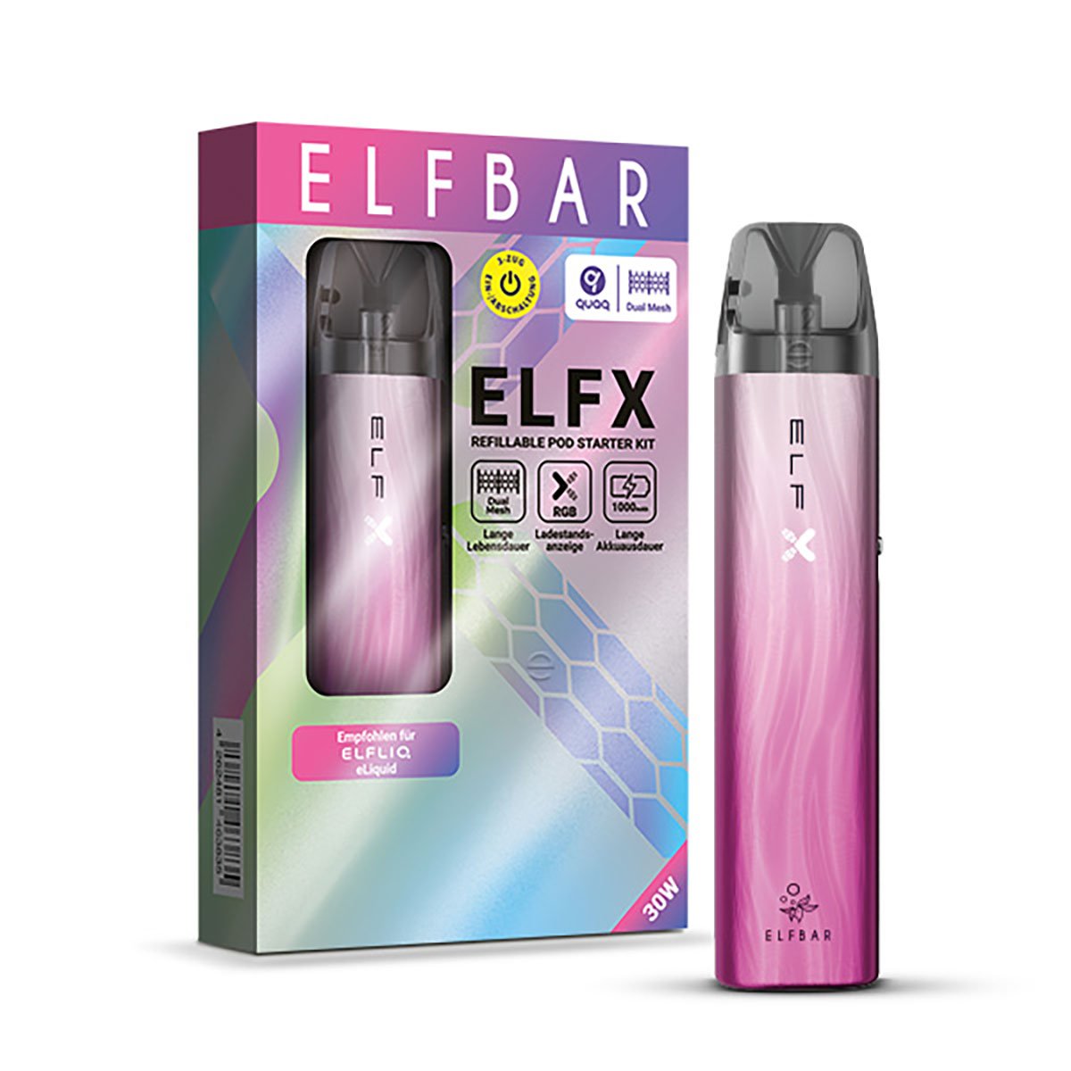 Elfbar - ELFX - Pod Kit - Silver Pink