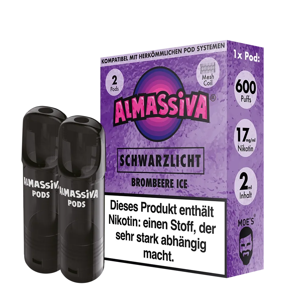 Al Massiva - Prefilled Pod - 2ml - 2er Pack - Schwarzlicht Al Massiva - Prefilled Pod - 2ml - 2er Pack - Schwarzlicht