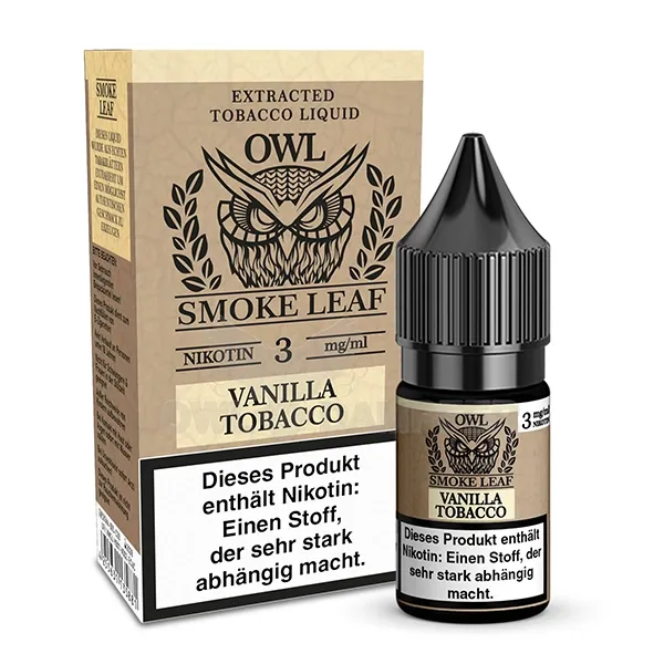 OWL Smoke Leaf Nikotin-Liquid Vanilla Tobacco 10ml 3mg OWL Smoke Leaf Nikotin-Liquid Vanilla Tobacco 10ml 3mg