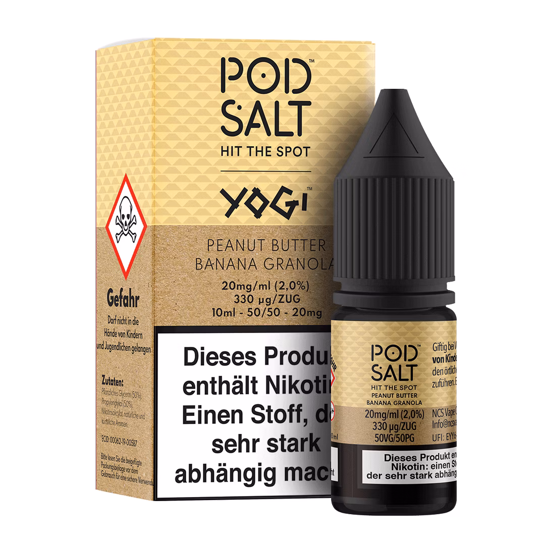 Fusion_PBBG_20mg-10ml-BoxBottle Pod Salt - Fusion - Peanut Butter Banana Granola Bar - Nikotinsalz-Liquid - 10ml - 20mg