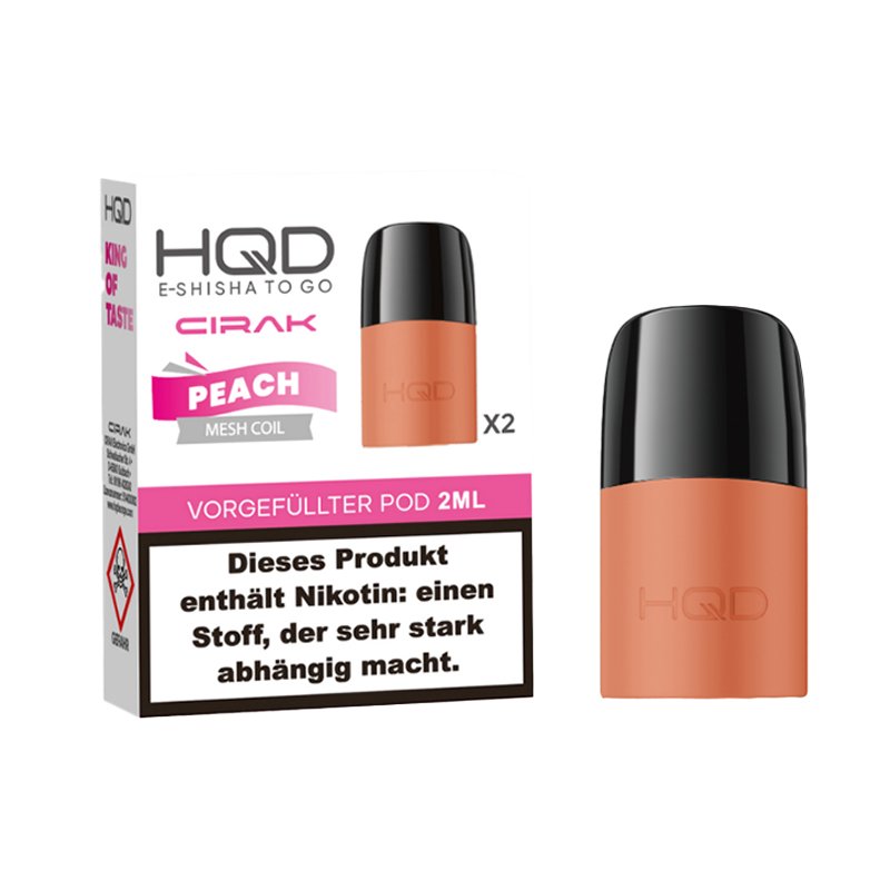 HQD - Cirak - Prefilled Pod - Peach - 2ml - 2er Pack