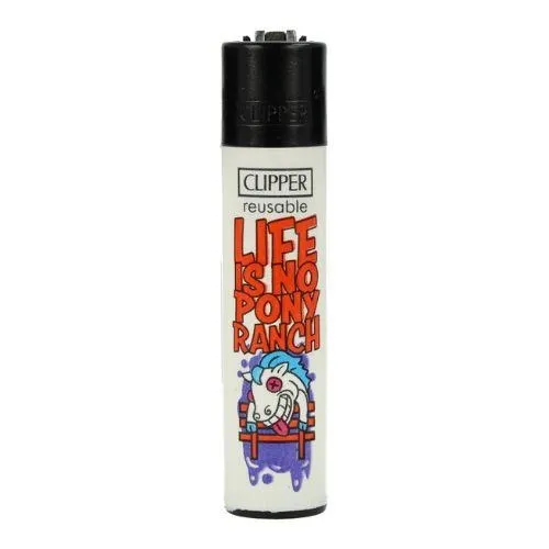 clipper-feuerzeug-pony-ranch-wiederverwendbar Clipper - Feuerzeug - Denglish 7 2v4 LIFE IS NO PONY RANCH - wiederverwendbar