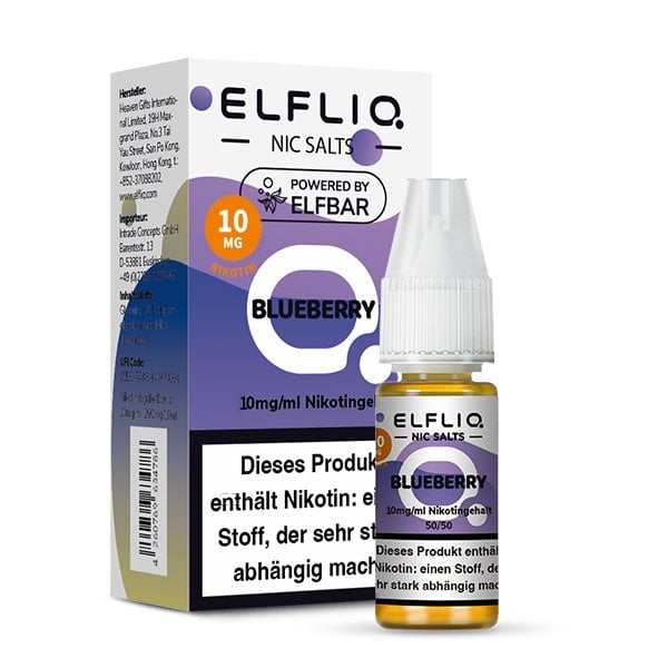 Elfbar - ElfLiq - 10ml - Blueberry | Nikotinsalz-Stärke : 10mg