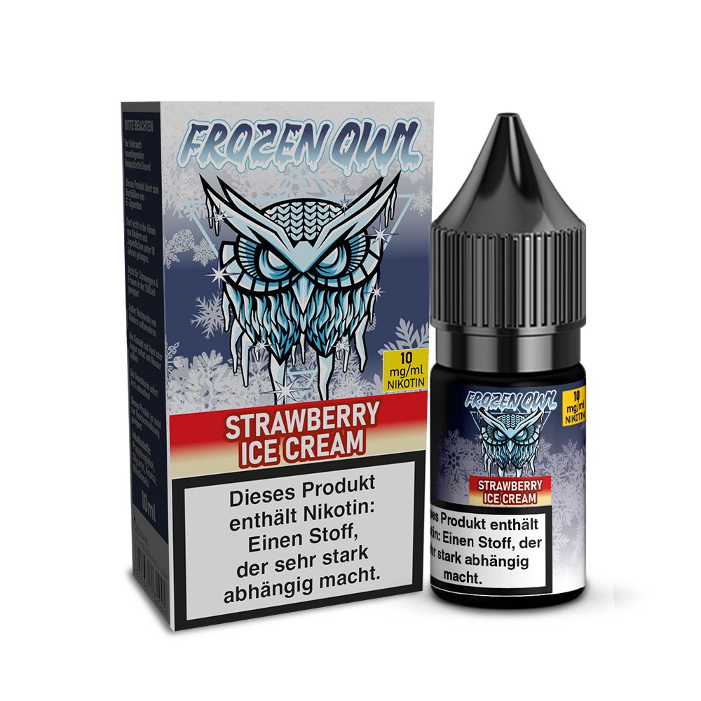 Frozen OWL - Nikotinsalz Liquid - 10ml - Strawberry Ice Cream - 10ml - 10mg Frozen OWL - Nikotinsalz Liquid - 10ml - Strawberry Ice Cream - 10ml - 10mg