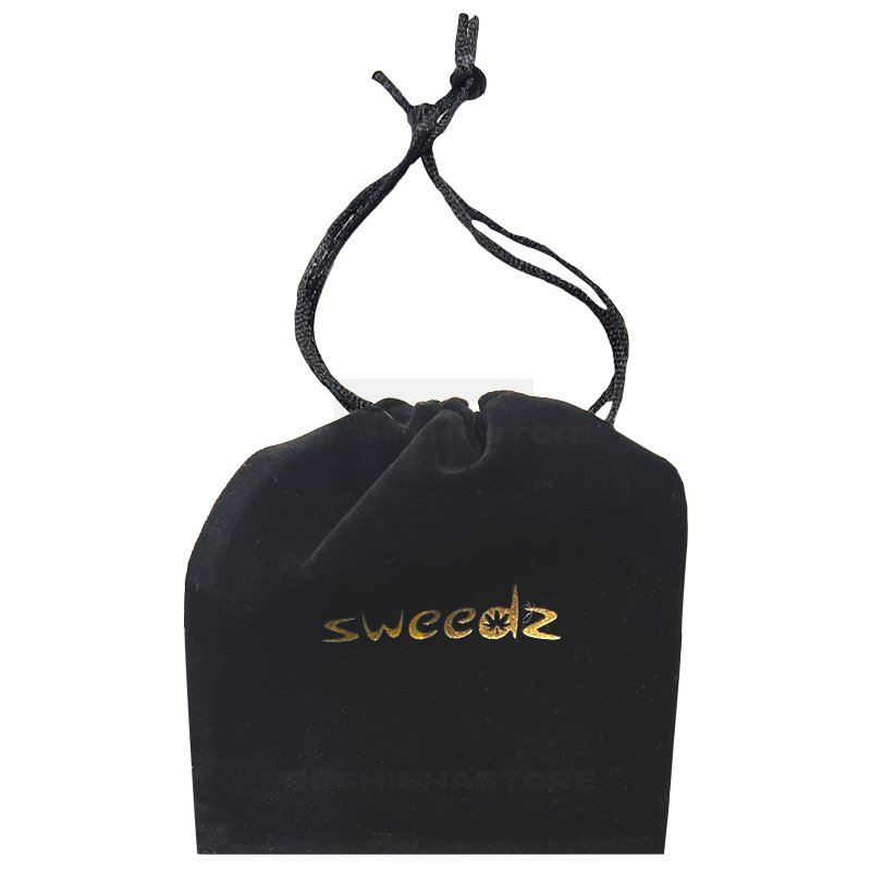 SWEEDZ - Satinbeutel mit Kordelzug - Schwarz - 10x12 cm