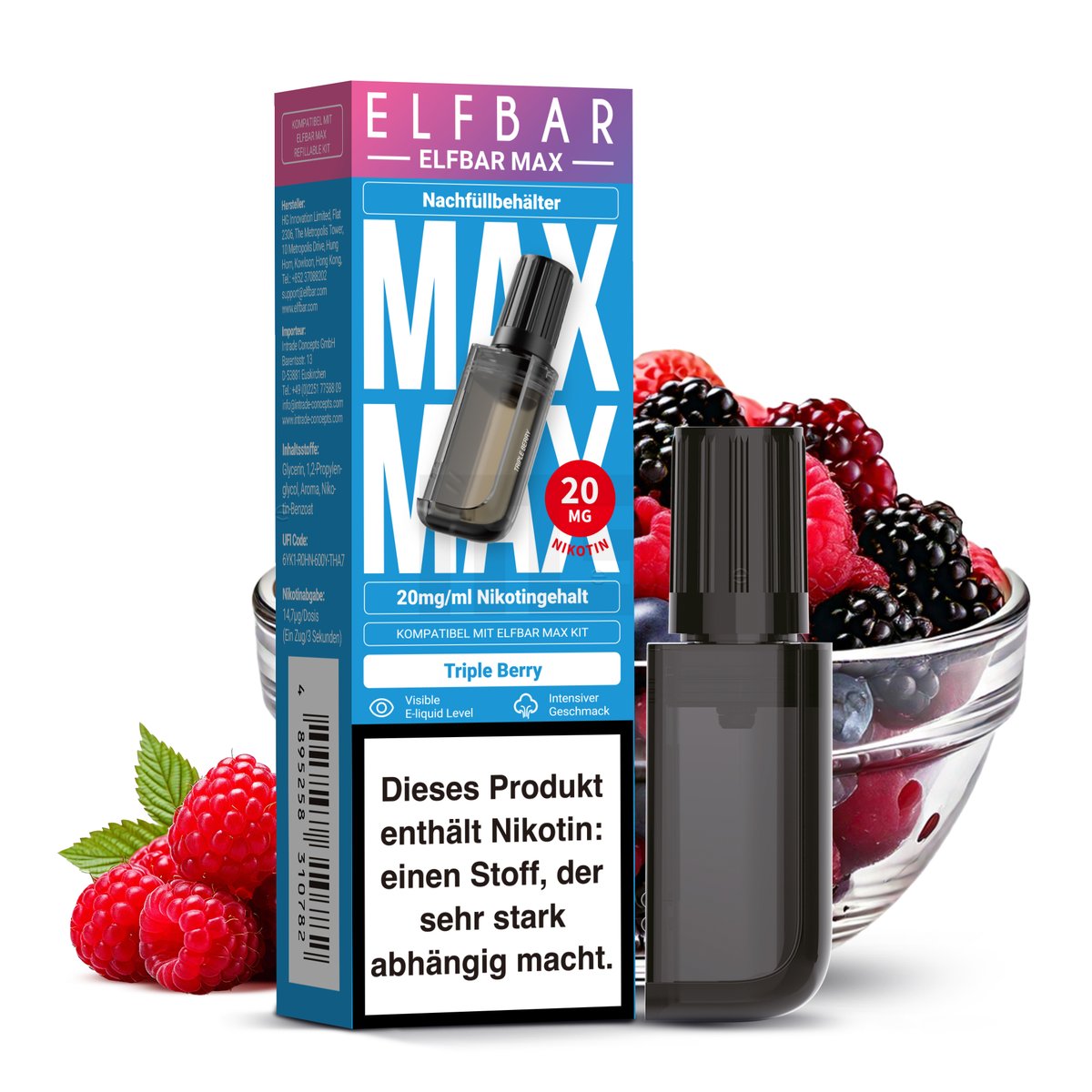 ELFBAR - MAX - Nachfülltank - CP - Triple Berry