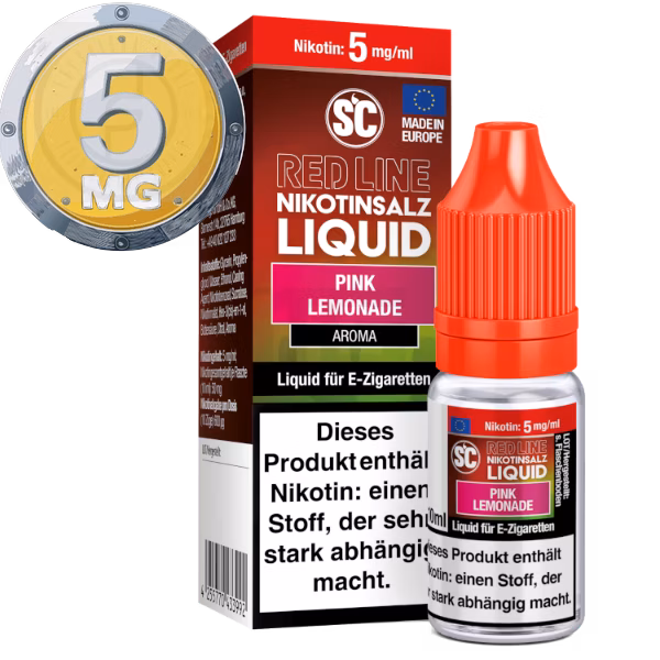 SC - Red Line - Pink Lemonade - Nikotinsalz Liquid - 10ml - 5mg