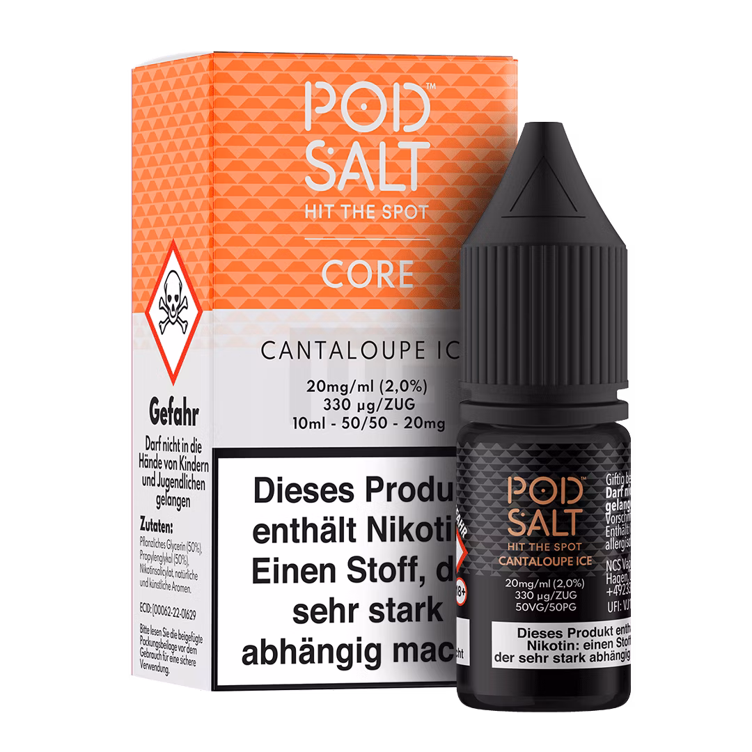 Pod Salt - Core - Cantaloupe Ice - Nikotinsalz-Liquid - 10ml - 20mg