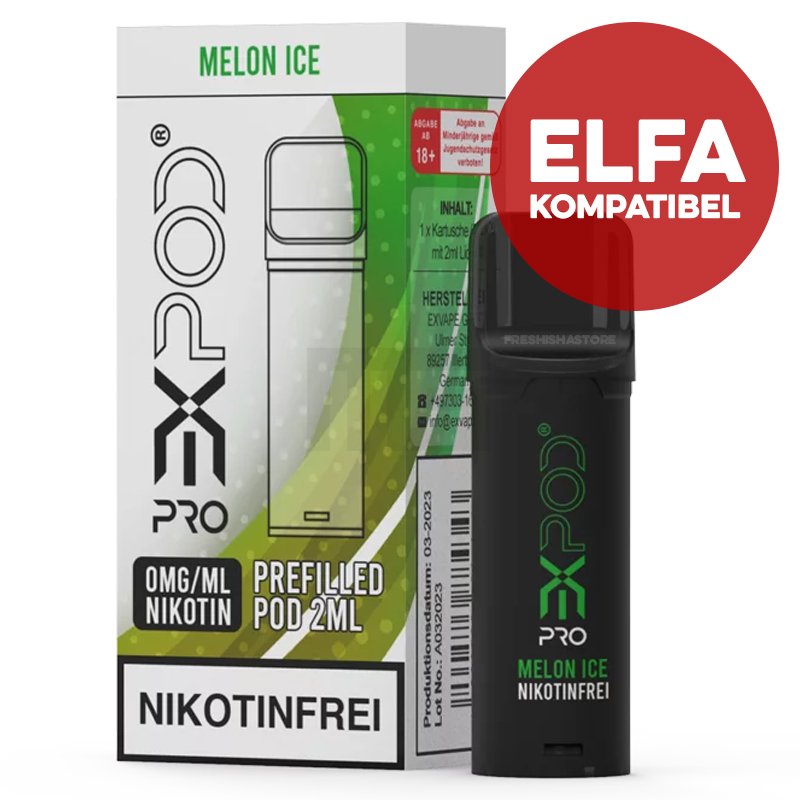 Nikotinfrei - Expod Pro - Prefilled Pod - Melon Ice - 0mg