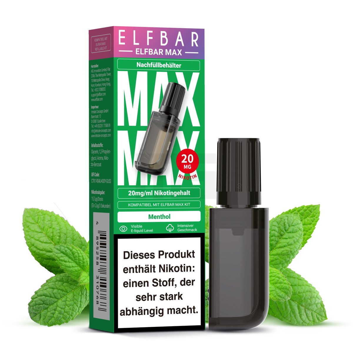 ELFBAR - MAX - Nachfülltank - CP - Menthol