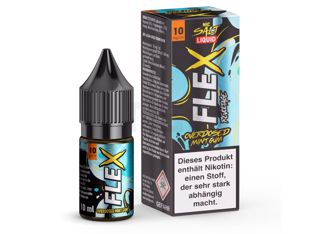 Revoltage - FLEX - Mint Gum - Overdosed - Nikotinsalz Liquid - 10ml - 10mg