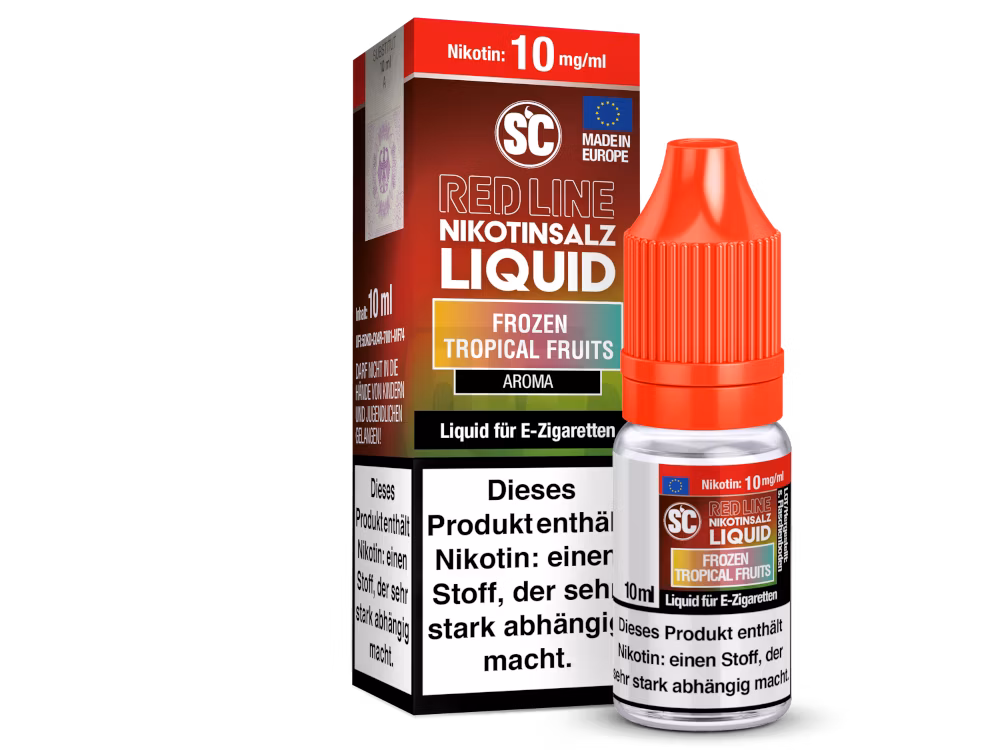 SC Red Line - Nikotinsalzliquid - 10ml - 10mg - Frozen Tropical Fruits SC Red Line - Nikotinsalzliquid - 10ml - 10mg - Frozen Tropical Fruits