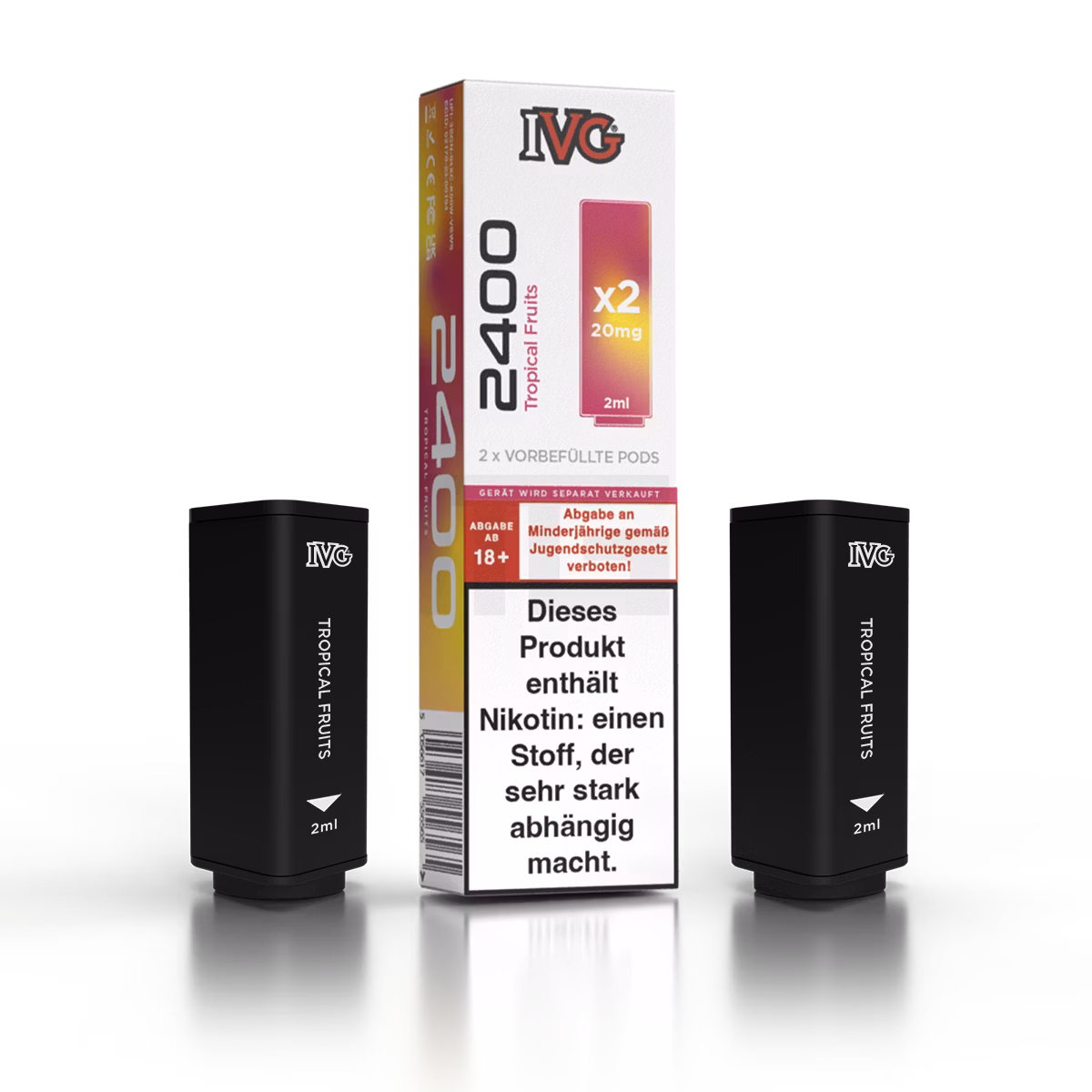 IVG - 2400 - Prefilled Pod - 2ml - 2er Pack - Tropical Fruits IVG - 2400 - Prefilled Pod - 2ml - 2er Pack - Tropical Fruits