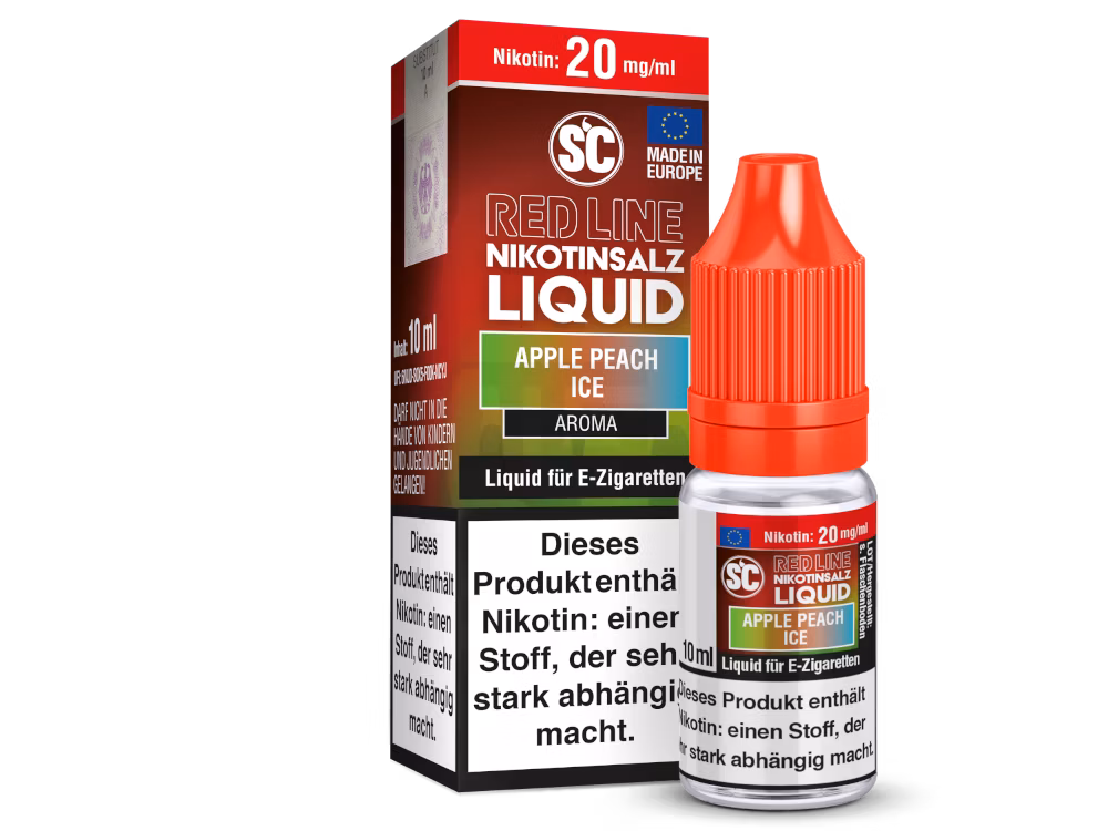 SC Red Line - Nikotinsalzliquid - 10ml - 20mg - Apple Peach Ice SC Red Line - Nikotinsalzliquid - 10ml - 20mg - Apple Peach Ice