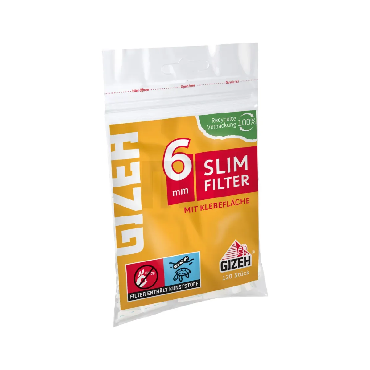 Gizeh - Slim - Filter - 6mm - 120er Pack