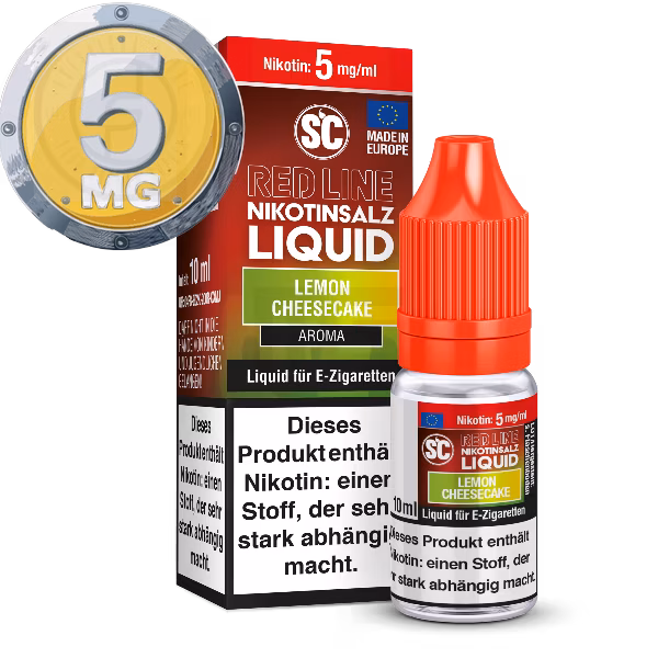 SC - Red Line - Lemon Cheesecake - Nikotinsalz Liquid - 10ml - 5mg