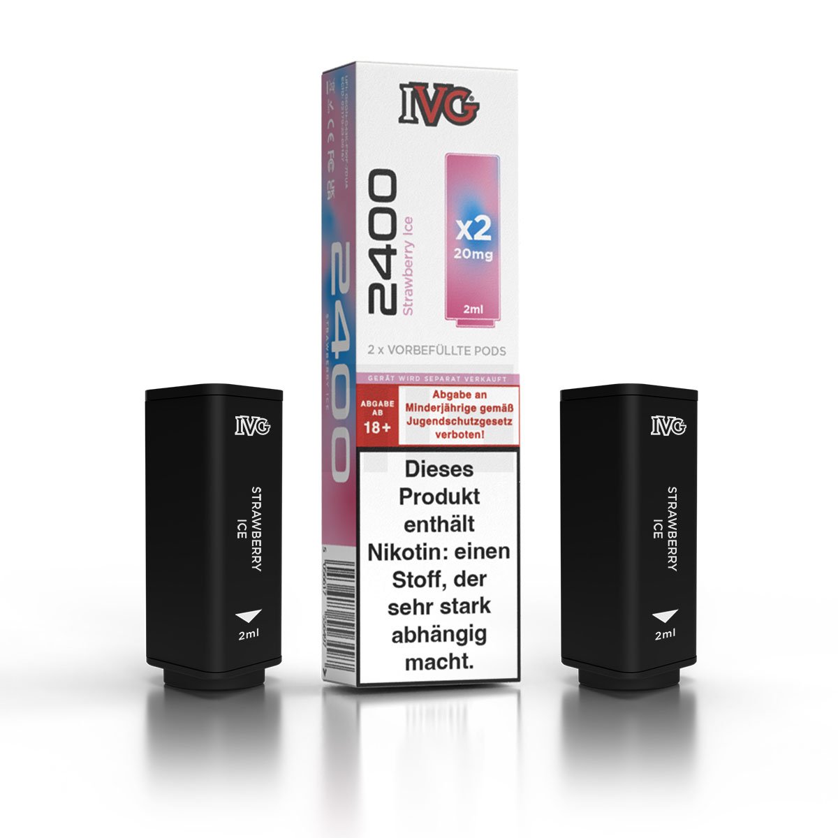 IVG - 2400 - Prefilled Pod - Strawberry Ice - 2ml - 2er Pack