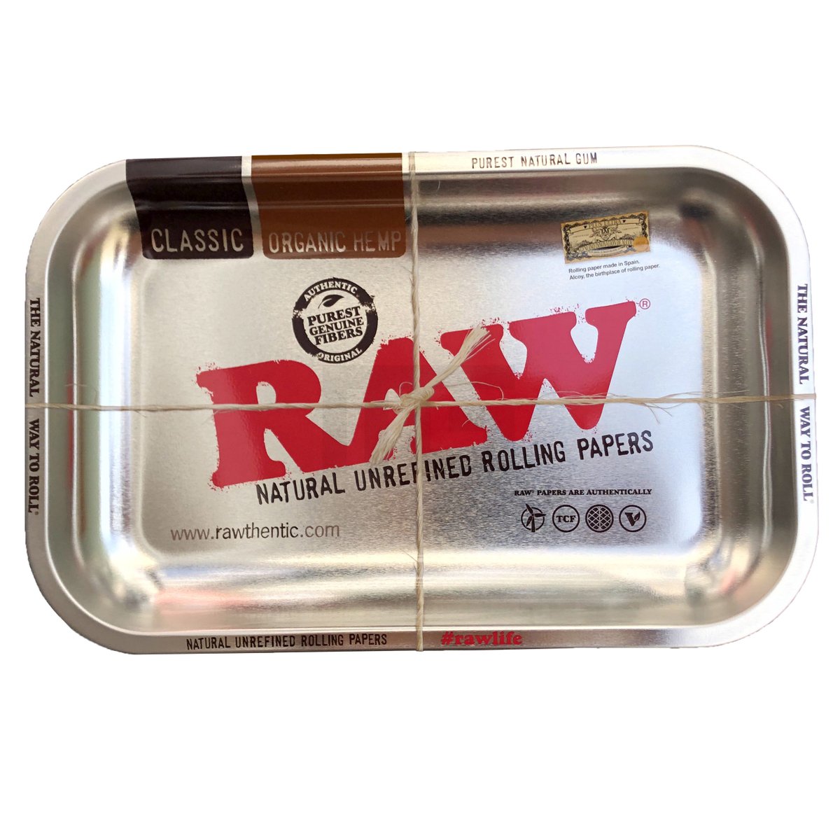 Rolling Tray - Drehunterlage Metall - Metallic Silver - 27,5 x 17,5