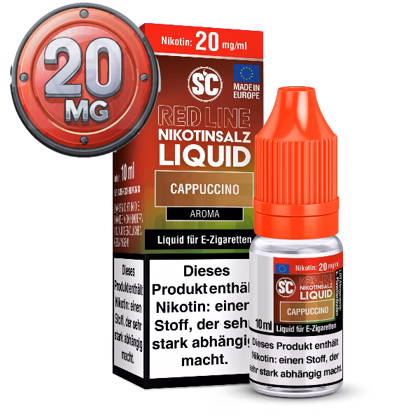 SC - Red Line - Cappuccino - Nikotinsalz Liquid - 10ml - 20mg