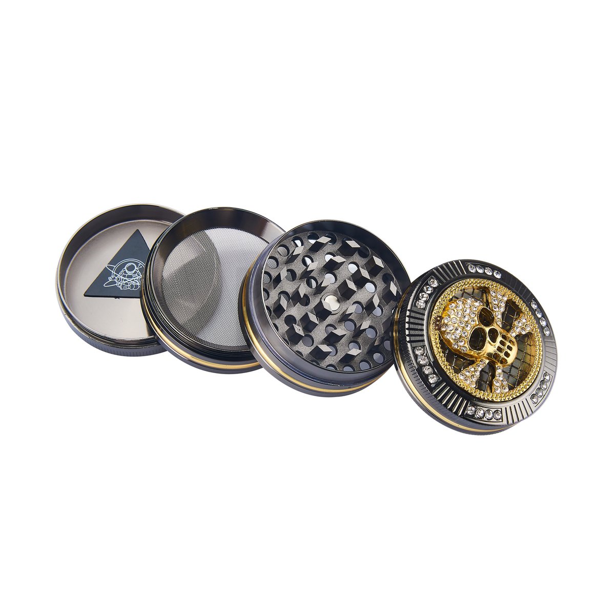 Champ High -Bling Bling Skull - Grinder 50 mm - 4-teilig - Metall