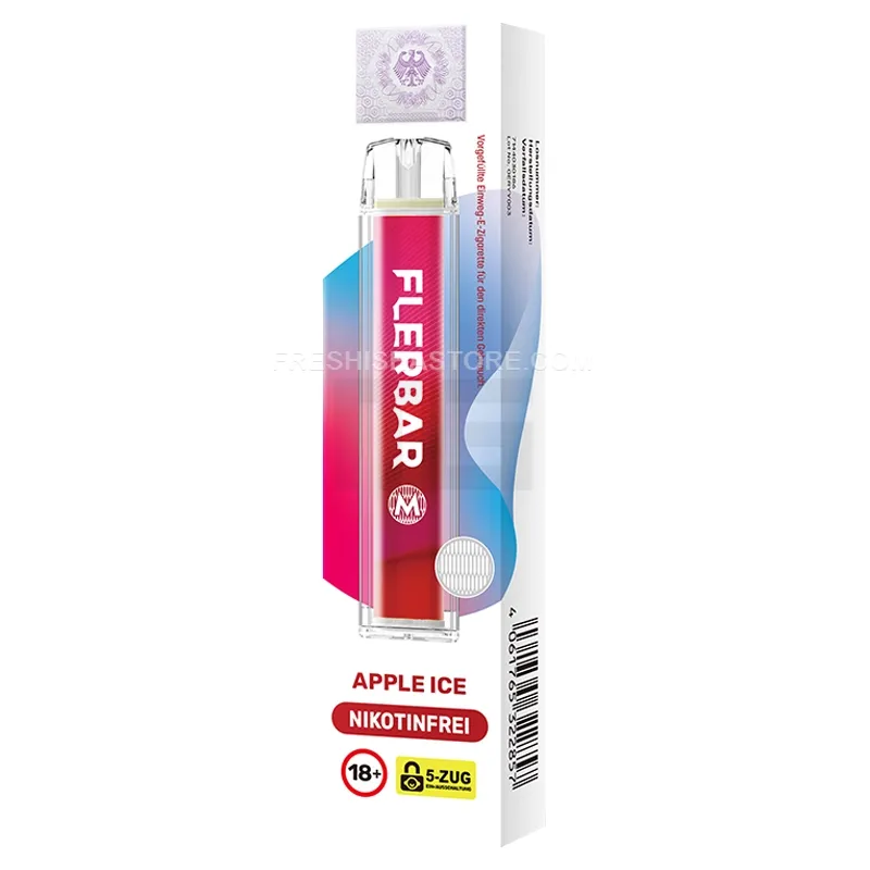 Nikotinfrei - Flerbar - Einweg E-Zigarette - Apple Ice - 0mg - CP