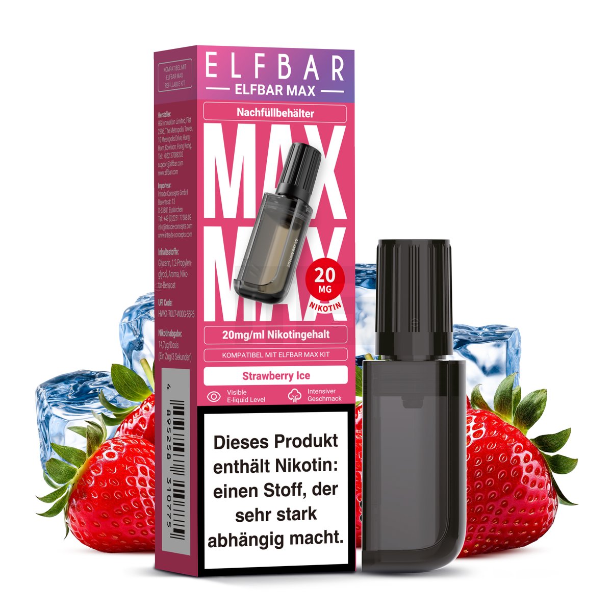 ELFBAR - MAX - Nachfülltank - CP - Strawberry Ice