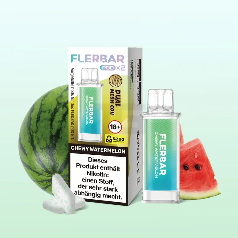 Flerbar Prefilled Pod - Chewy Watermelon - 20mg - 2er Pack