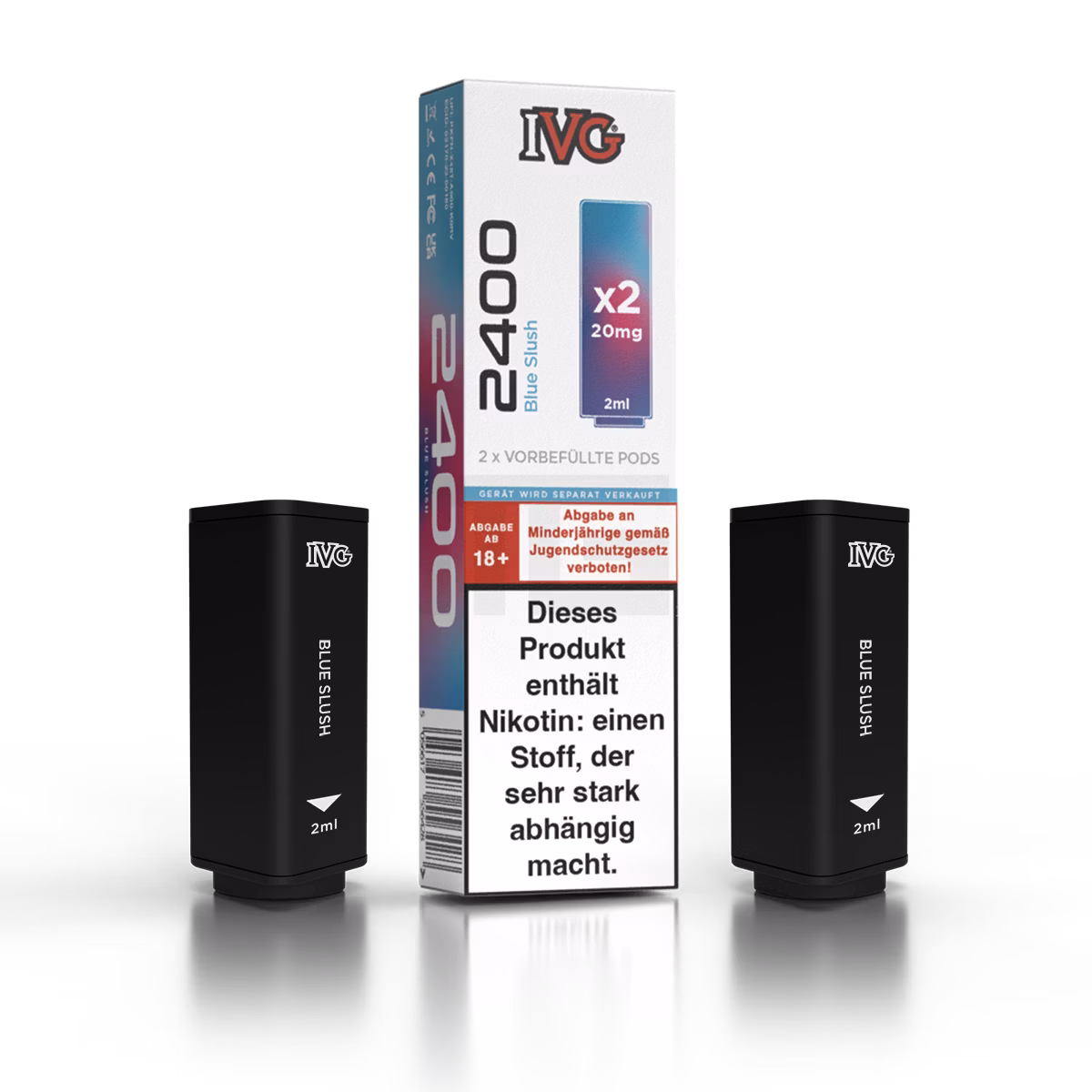 IVG - 2400 - Prefilled Pod - 2ml - 2er Pack - Blue Slush IVG - 2400 - Prefilled Pod - 2ml - 2er Pack - Blue Slush