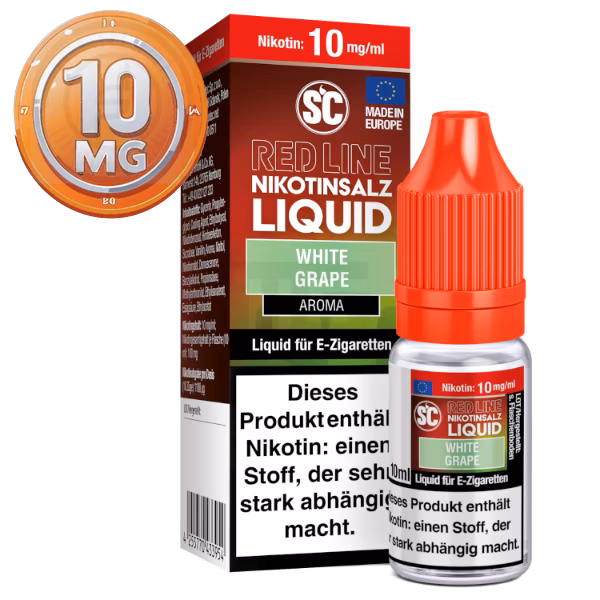 SC - Red Line - White Grape - Nikotinsalz Liquid - 10ml - 10mg