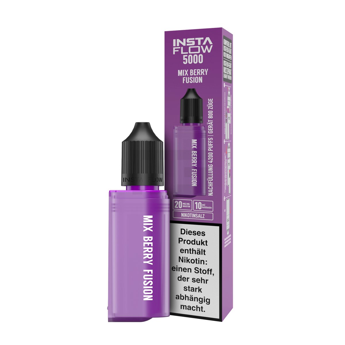 INSTAFLOW 5000 - Nachfüllbehälter - Mix Berries Fusion - 10ml - 20mg