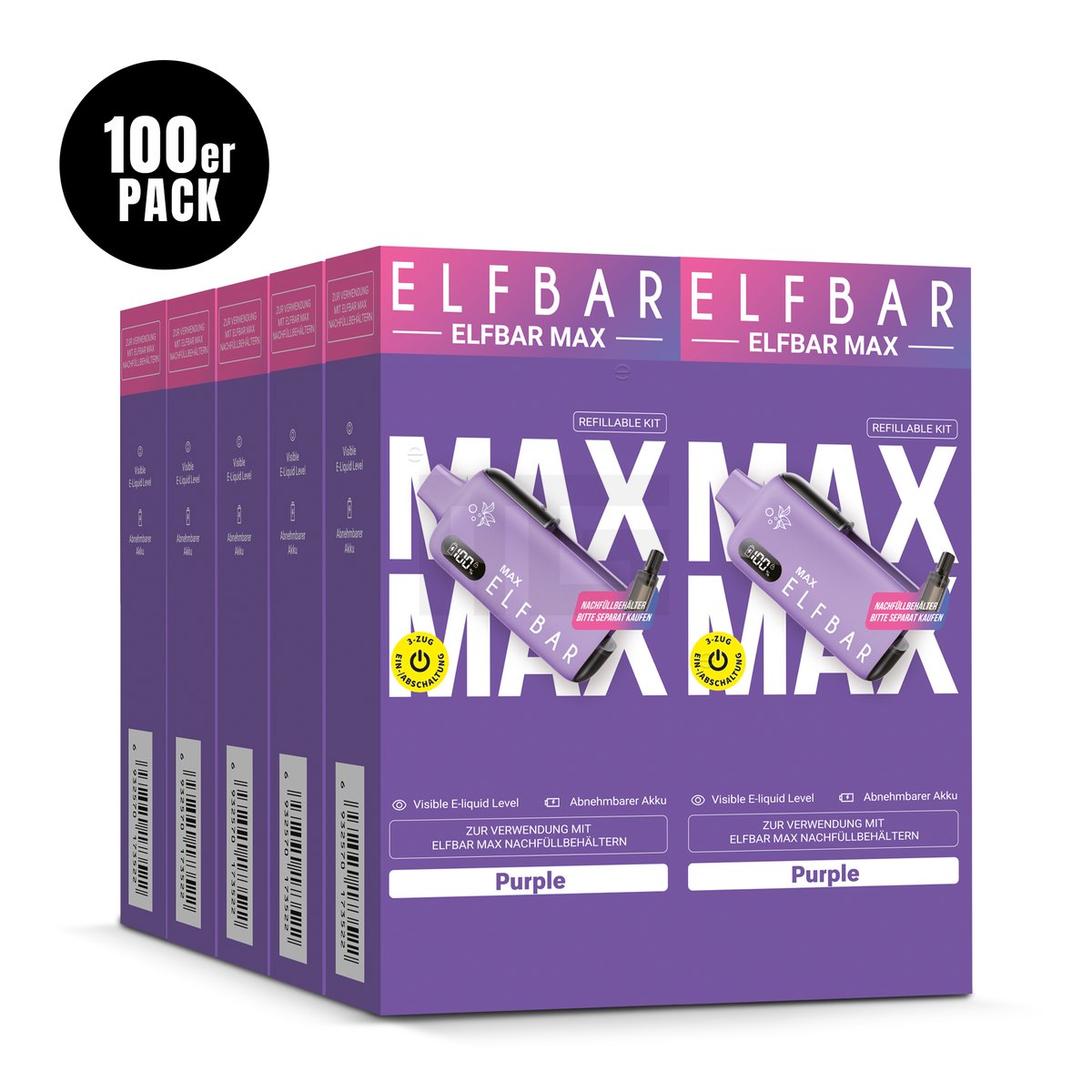 ELFBAR - MAX - Nachfüllbares Gerät - CP - Purple