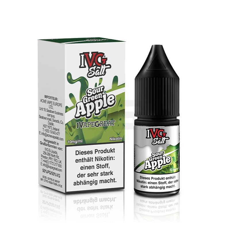 IVG - Salt - Nikotinsalz-Liquid - Sour Green Apple - 20mg - 10ml