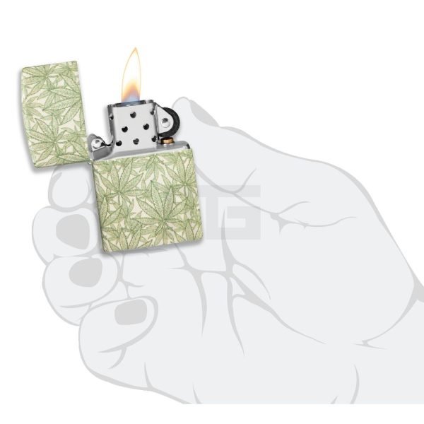 Zippo - Benzinfeuerzeug - Cannabis Design Grün
